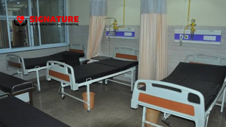 Patient rooms and inpatient care at Signature Hospital in Yamuna Vihar Delhi